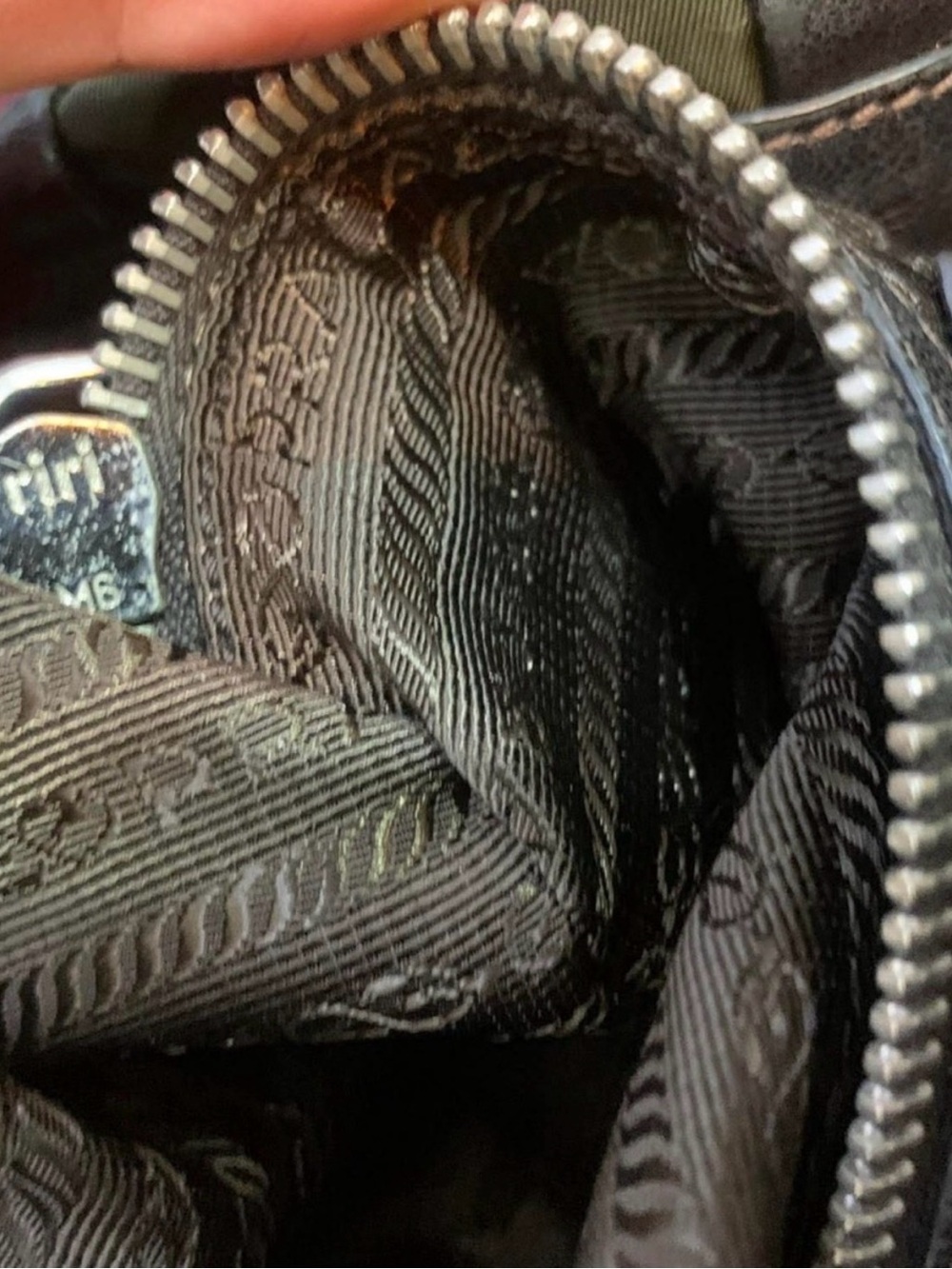 Prada Olive Green Tote with Brown Leather Straps - Picture 7 of 13